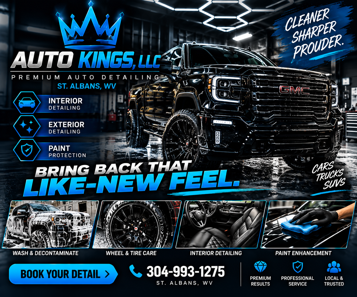 Auto detailing promotional concept